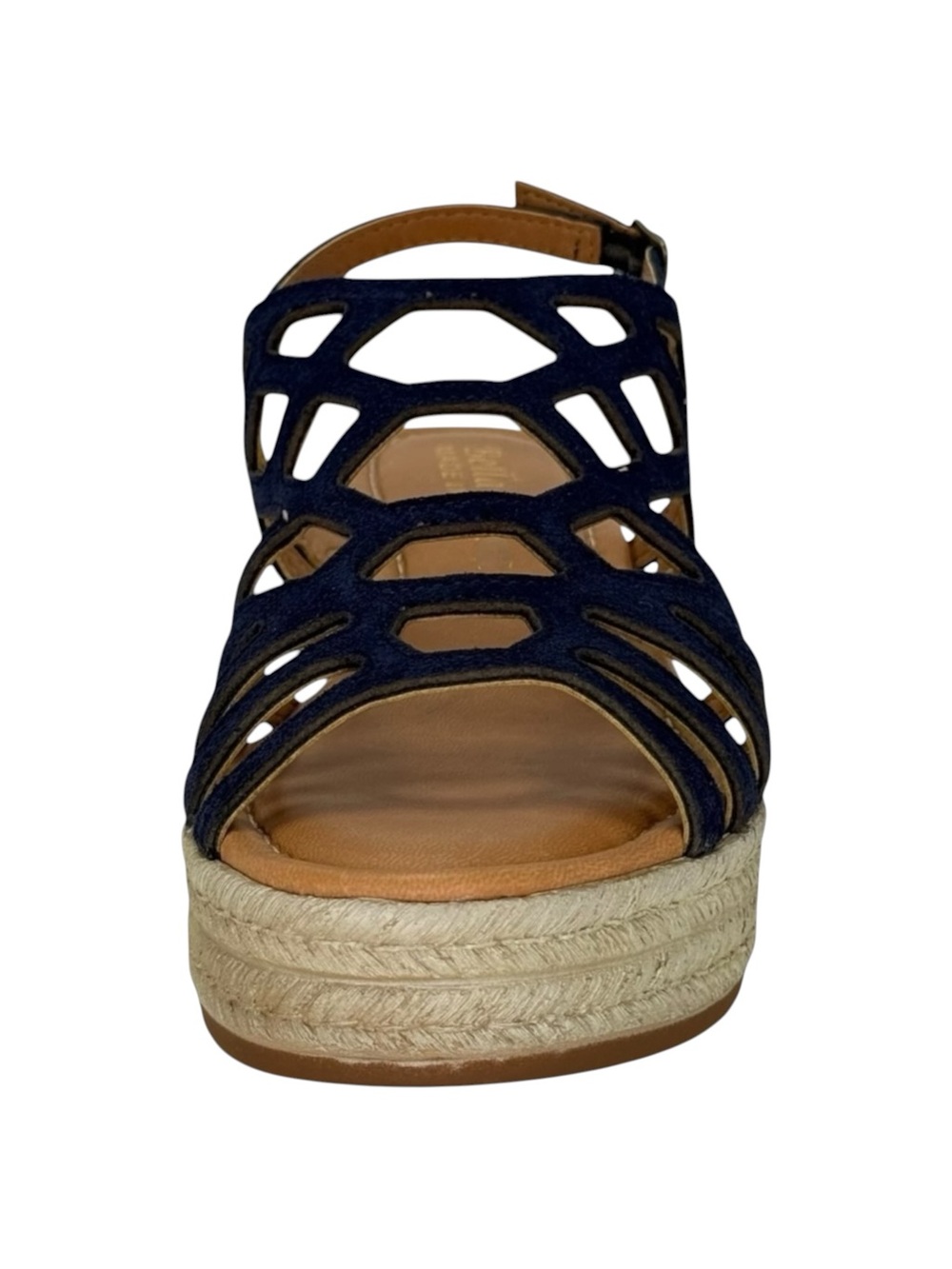 Bella Vita Zip-Italy Navy Leather Womens Wedge Sandals Size 12M - Picture 6 of 14